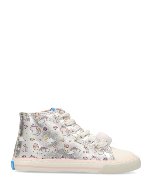 MTNG Botín Barefoot Glist Silver Unicornios luces