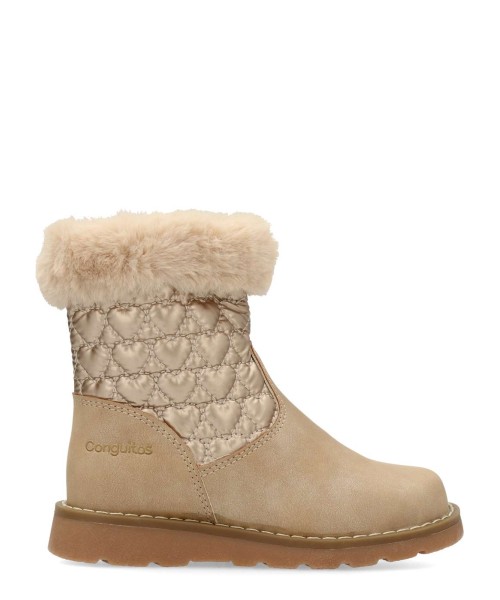 CONGUITOS Botines corazones cálido y acolchado