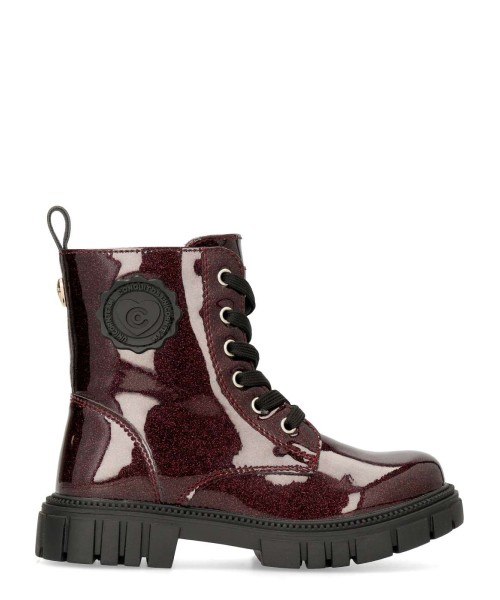 CONGUITOS Botas militar brillo niña
