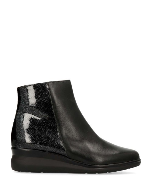 PITILLOS Botines piel confort cuña baja mujer