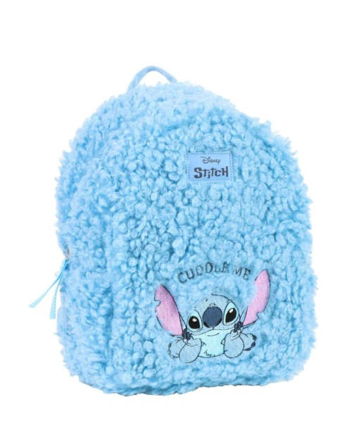 STITCH Mochila colegial borreguillo Stitch