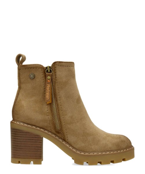 REFRESH Botín confort cremallera vegano mujer