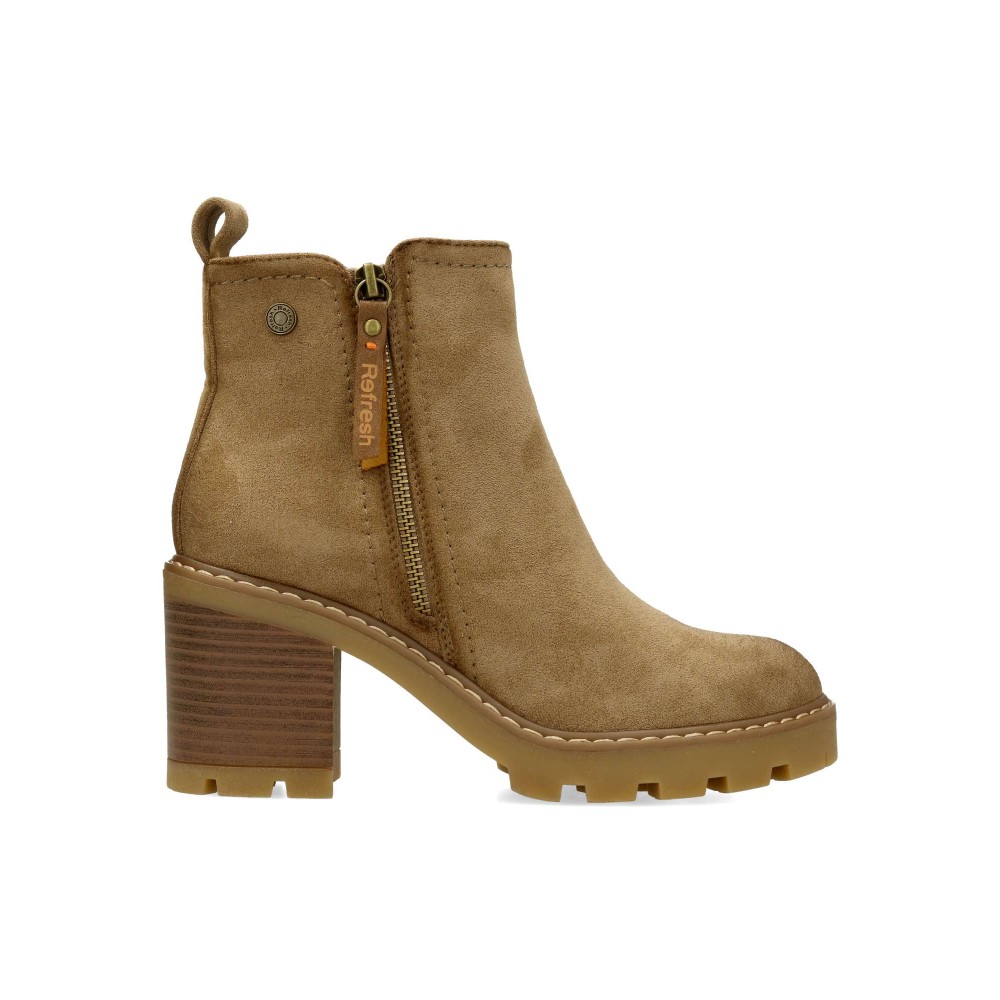 REFRESH Botín confort cremallera vegano mujer