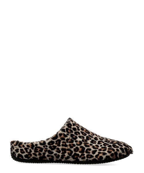 GARZON Zapatilla de casa confort print leopardo