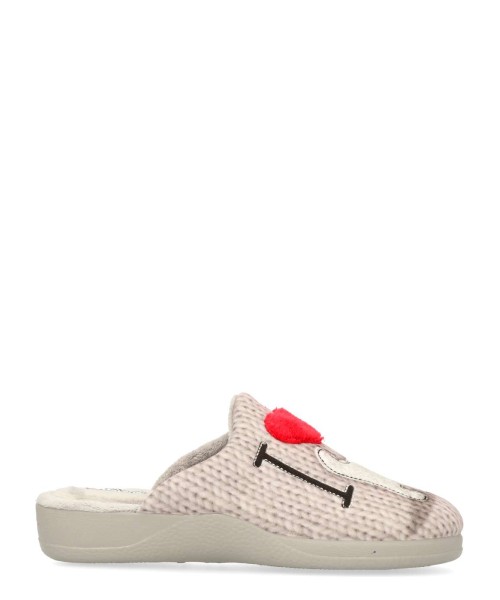 DEVALVERDE Zapatilla de casa confort corazón