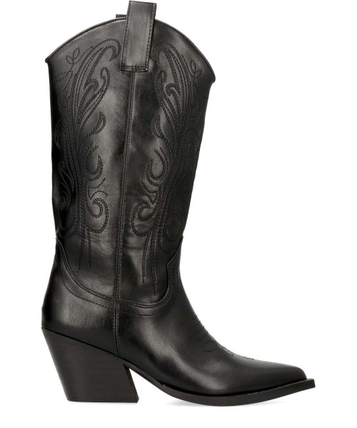 VANESSA Bota alta cowboy tacón ancho