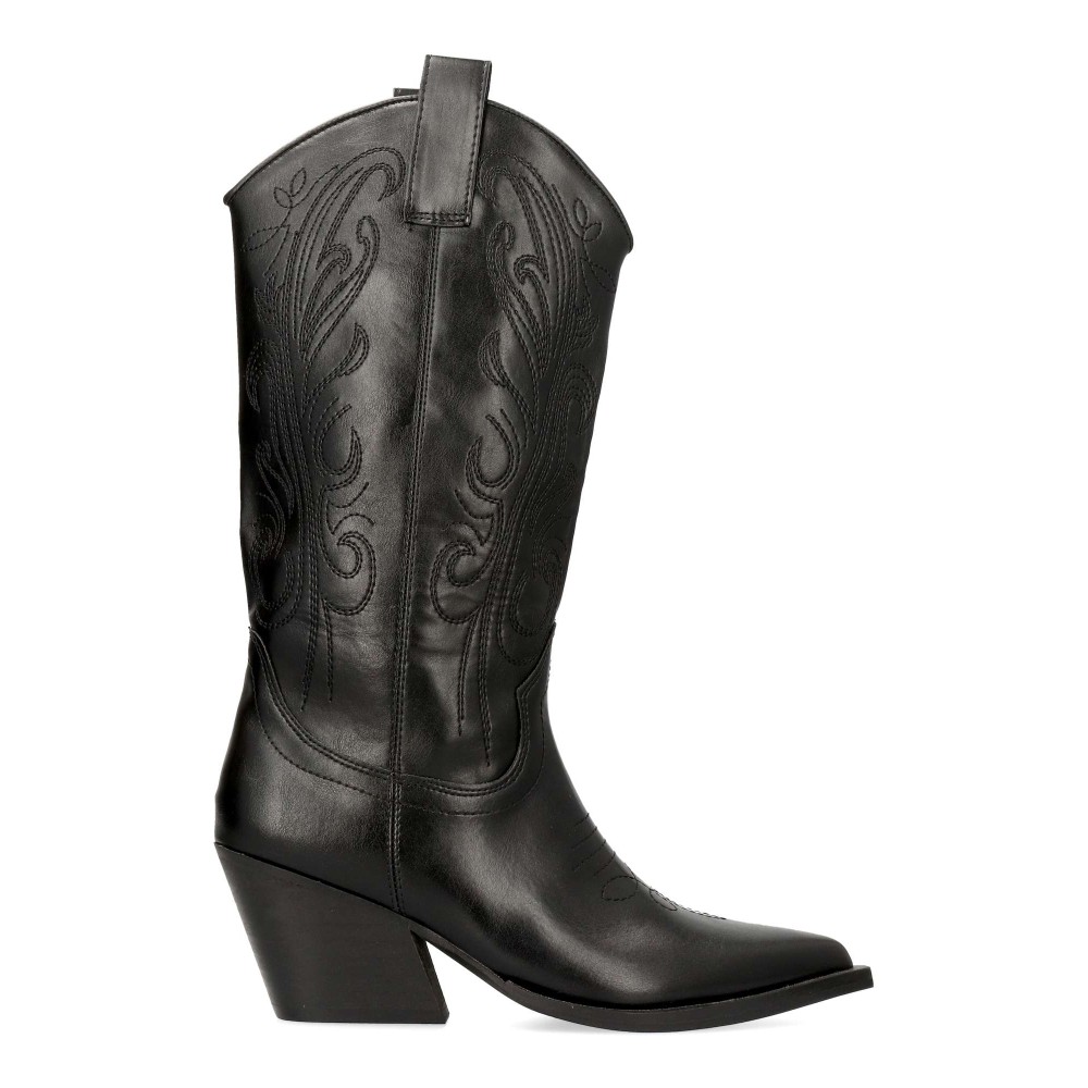 VANESSA Bota alta cowboy tacón ancho