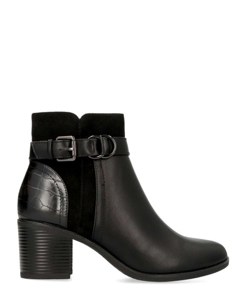 AMARPIES Botín tacón ancho confort mujer