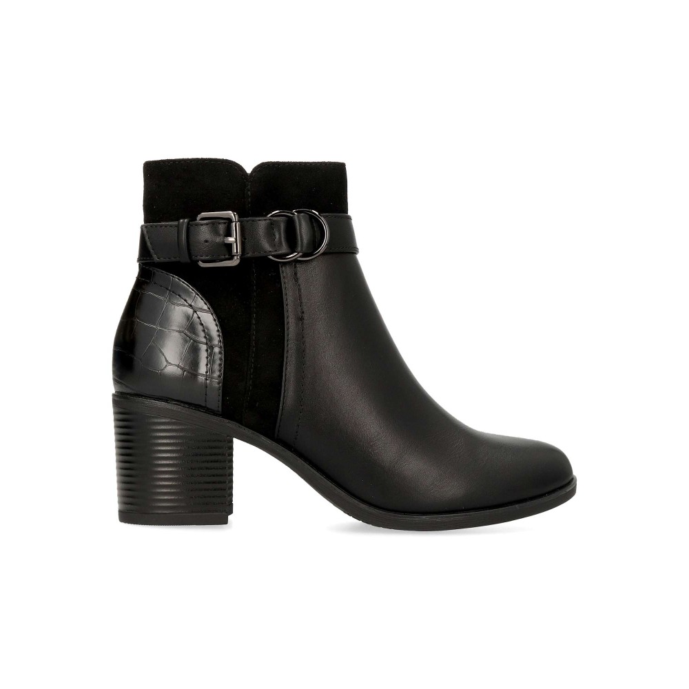 AMARPIES Botín tacón ancho confort mujer