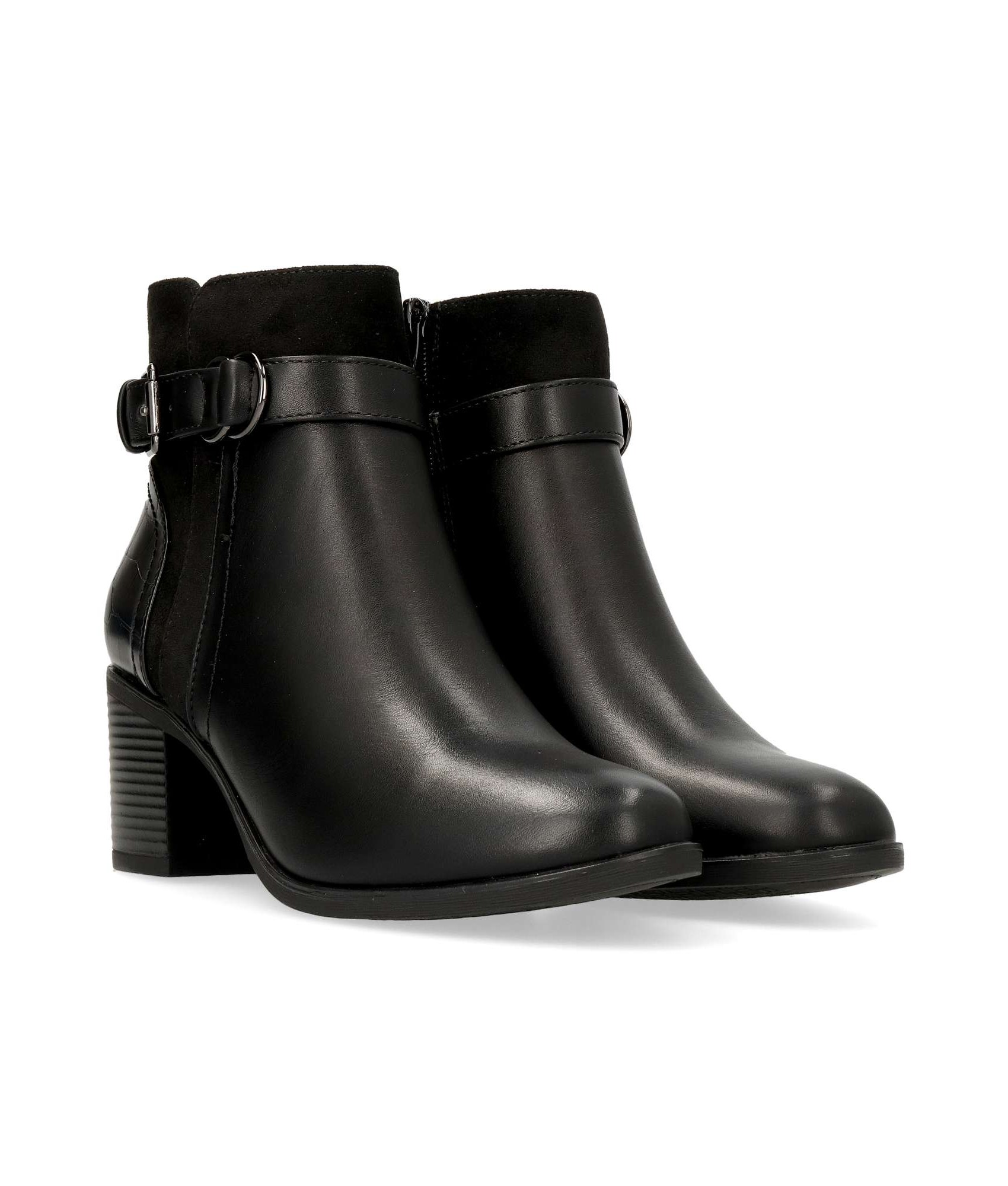 Botines De Mujer Con Tacón Bajo Y Suela De Goma - Cómodos, Estilo Casual, Ideales Para El Día A Día