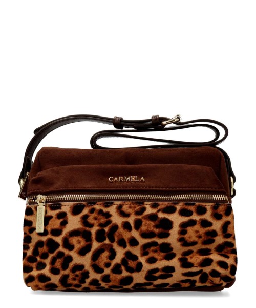 CARMELA Bolso bandolera print leopardo