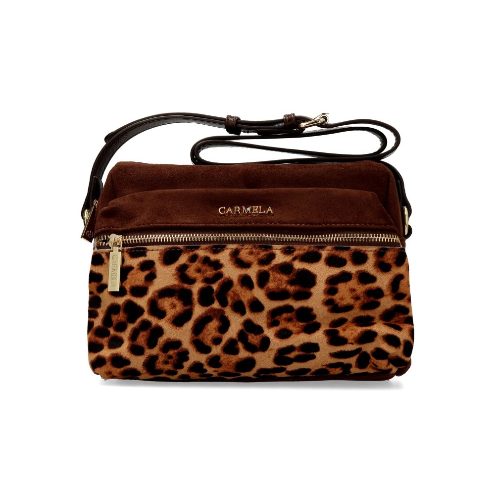 CARMELA Bolso bandolera print leopardo