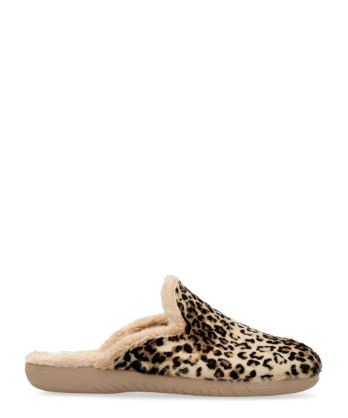 VANESSA Zapatilla de casa estampado leopardo