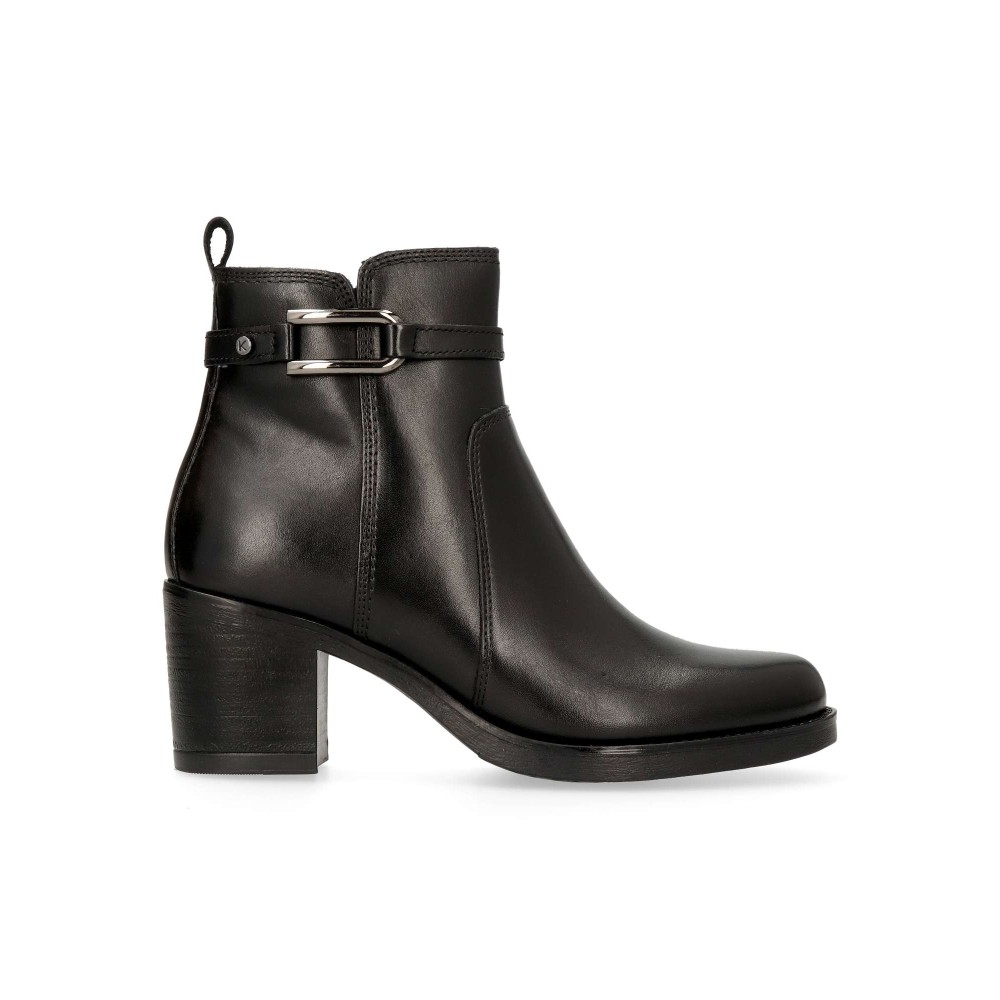 KEYS Botín piel confort tacón ancho