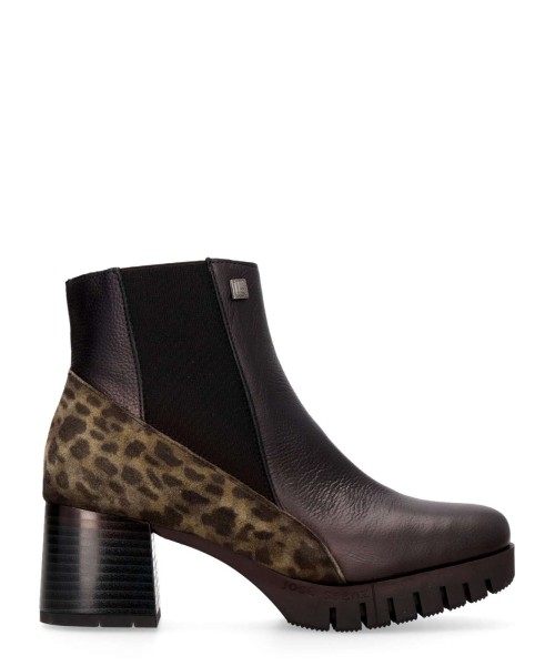 JOSE SAENZ Botines piel confort print animal Herce