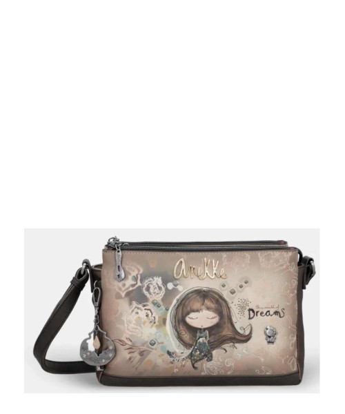ANEKKE Bandolera estampada 3 compartimentos