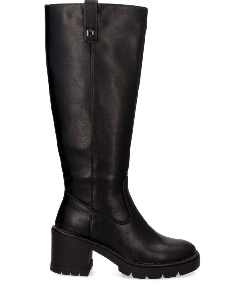 MTNG Bota alta tacón ancho mujer Praga