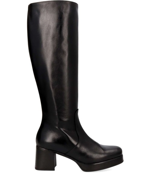 PATRICIA MILLER Bota alta piel confort tacón plataforma