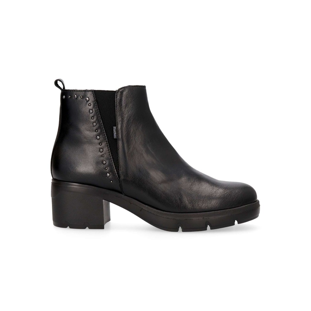 FLUCHOS Botín piel confort tacón ancho Fugaz