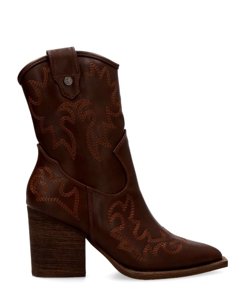 BUONAROTTI Botín cowboy caña bordada mujer