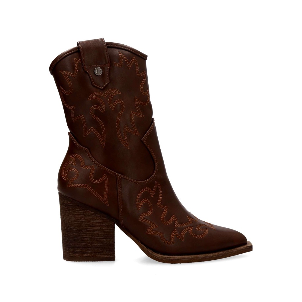 BUONAROTTI Botín cowboy caña bordada mujer