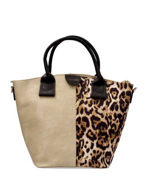 CARAMELO Bolso de mano print leopardo