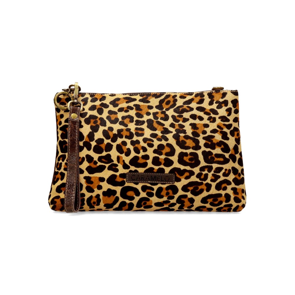 CARAMELO Bolso bandolera print leopardo