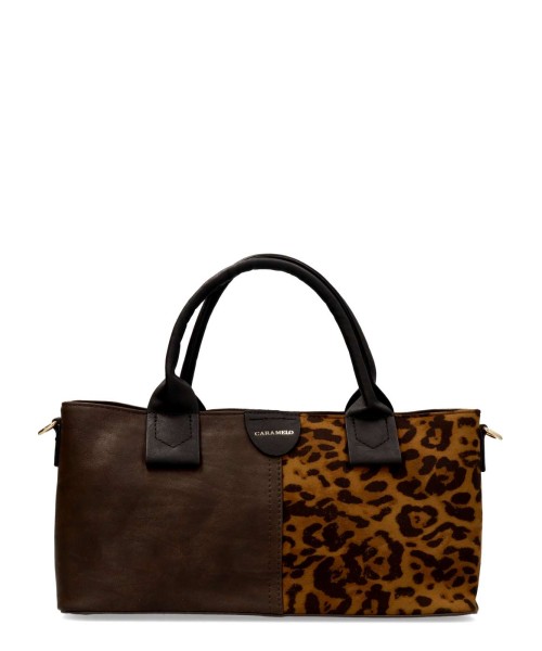 CARAMELO Bolso de mano animal print leopardo