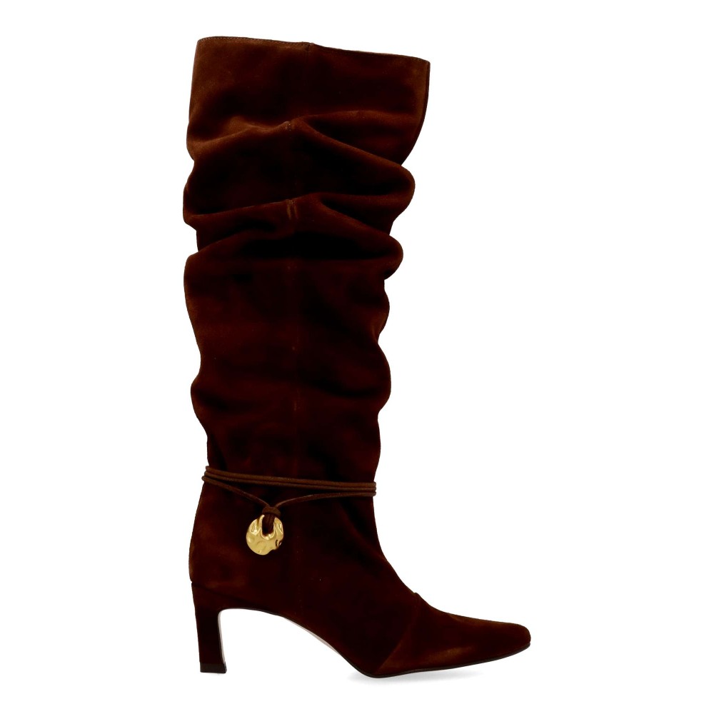 MTNG Bota alta piel serraje punta fina Gala