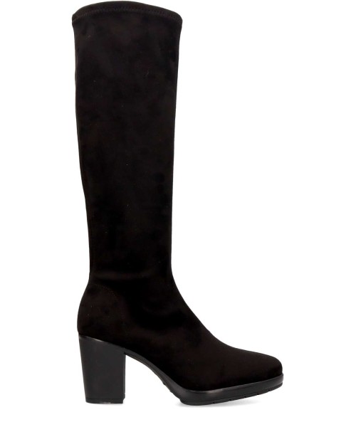 MISS ELASTIC Bota alta elástica tacón ancho confort