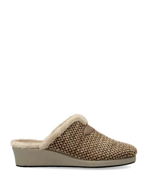 GARZON Zapatilla de casa comoda cuña Berta