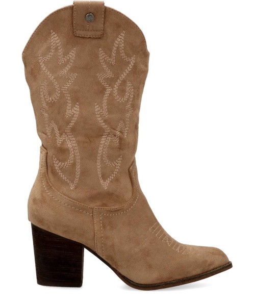 BUONAROTTI Bota cowboy bordada tacón ancho