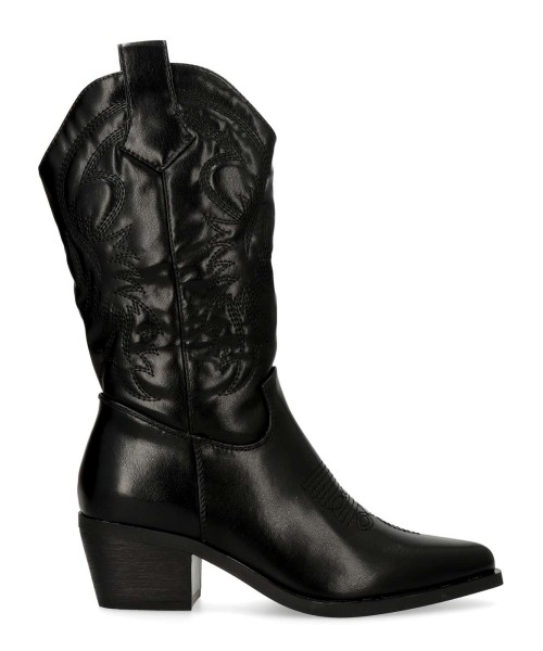 VVNN Bota cowboy bordada mujer