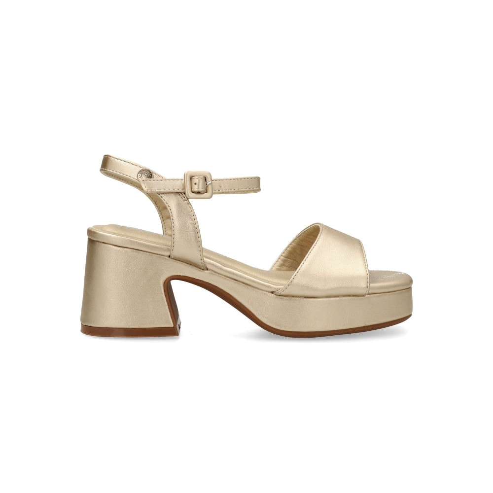 REFRESH Sandalia fiesta vegana metalizada