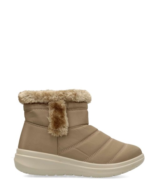 VVNN Botín forro pelo textil acolchado