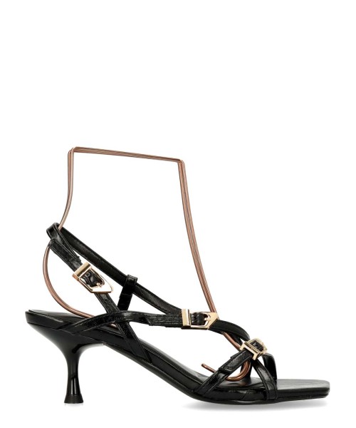 BUONAROTTI Sandalia elegante tiras cruzadas mujer