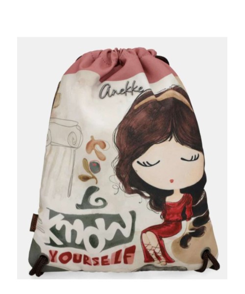 ANEKKE Mochila saco estampada Muse