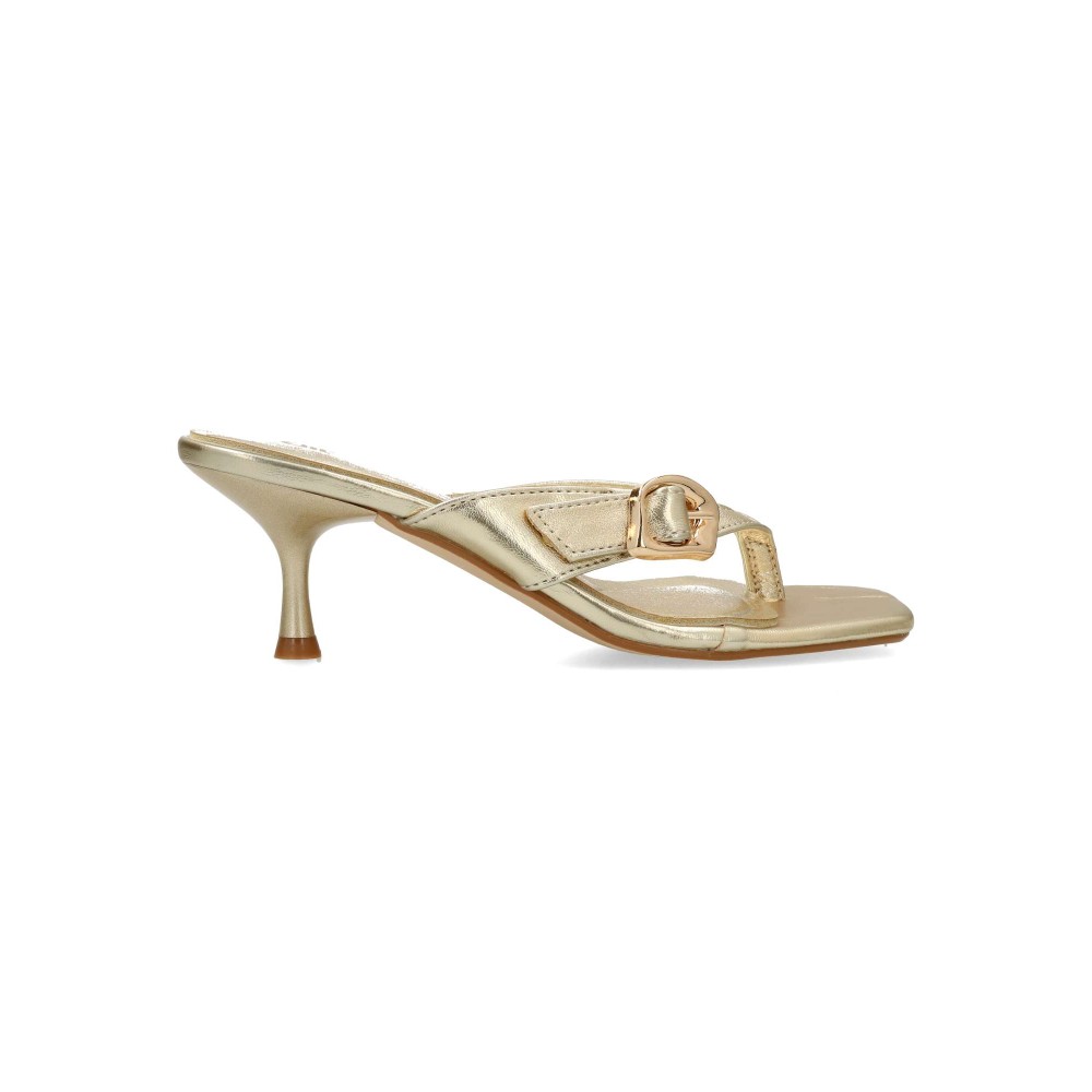 BUONAROTTI Sandalia fiesta elegante tiras metalizadas