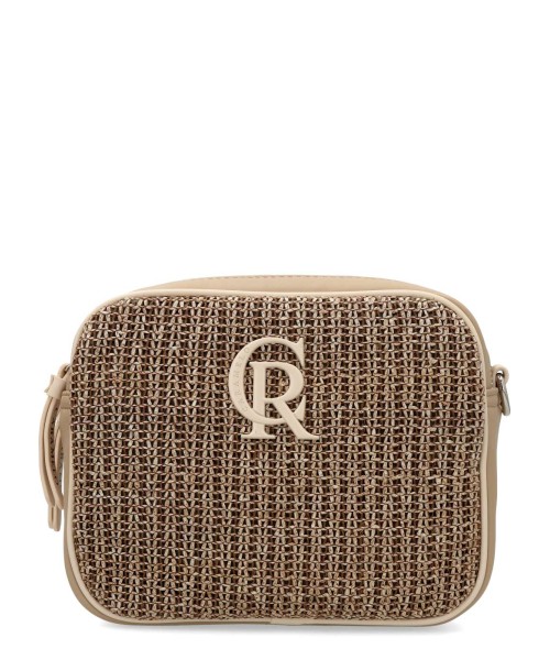 CARAMELO Bolso bandolera rafia mujer