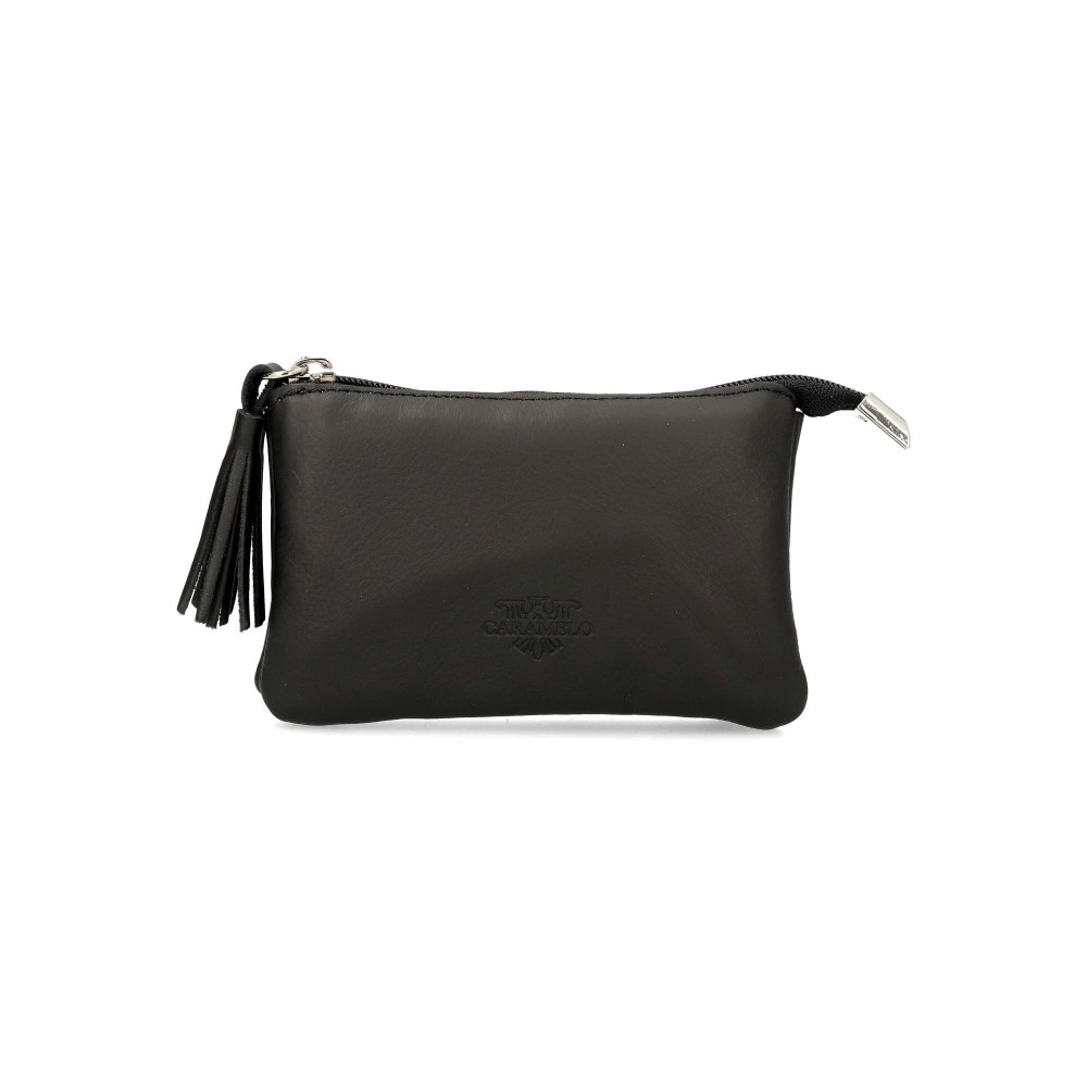 CARAMELO Monedero cremallera piel napa confort