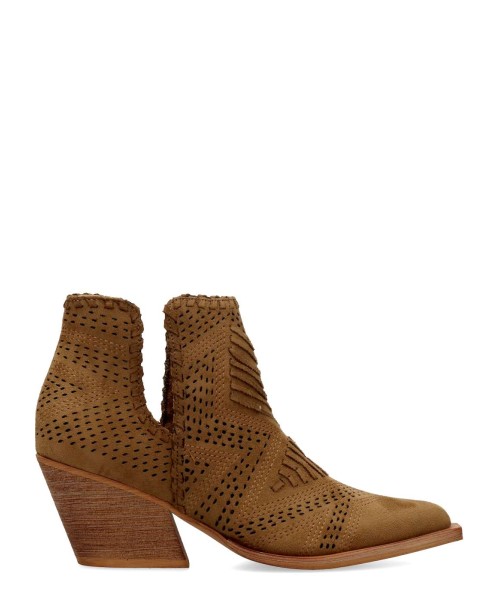 CORINA Botín cowboy troquelado tacón ancho