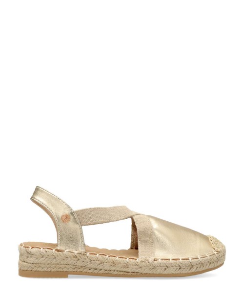 BUONAROTTI Alpargata metalizada confort mujer