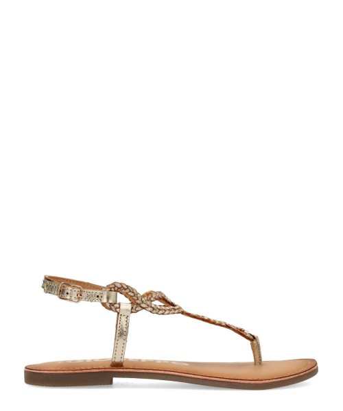 GIOSEPPO Sandalia plana piel trenzada Merignas