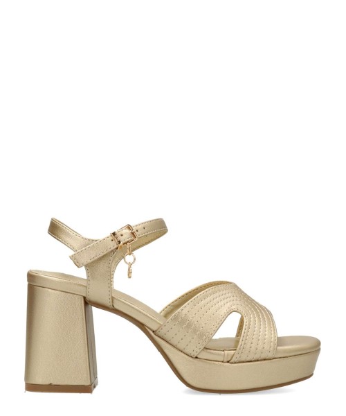 XTI Sandalia fiesta elegante tacón ancho