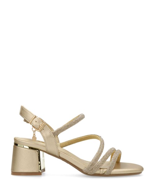 XTI Sandalia fiesta tiras brillo mujer