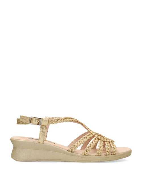 24 HRS Sandalia confort tiras trenzadas mujer