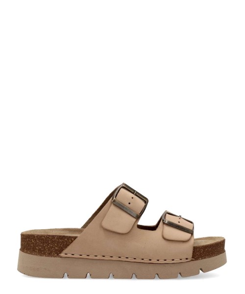 WALK&FLY Sandalia bio piel confort hebillas