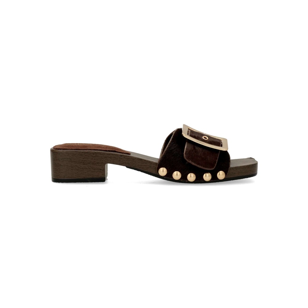 TOP3 Sandalia zueco tacón efecto madera