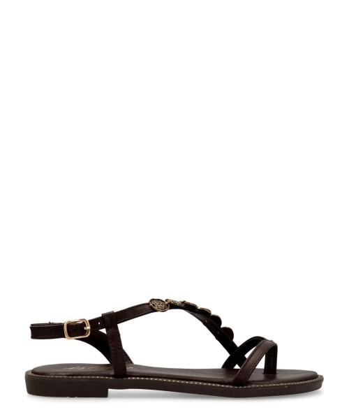 ISTERIA Sandalia vegana medallas decorativas