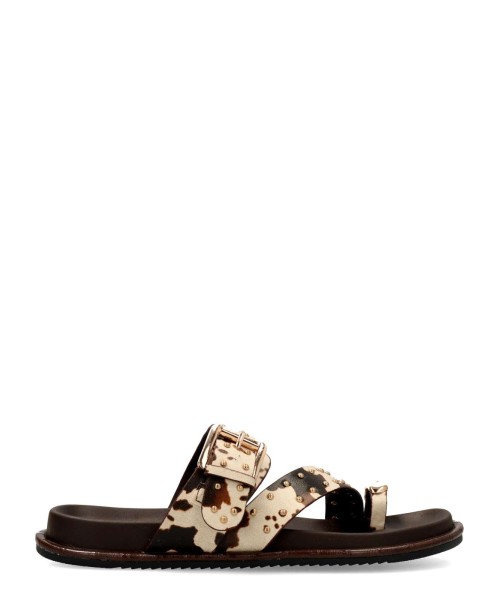 ISTERIA Sandalia vegana animal print